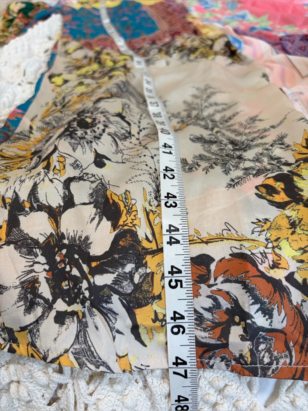 Free People Patched With Love Long Sleeve Open Front Robe Kimono Magic Combo Xs - Picture 6 of 8
